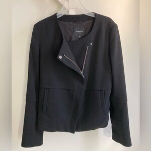 Babaton Black Collarless Moto Blazer